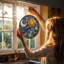 Sun and Crescent Moon Sunflower-305785079