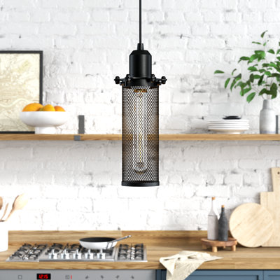 Luminaire suspendu cylindrique 1 lumière Gavyn
