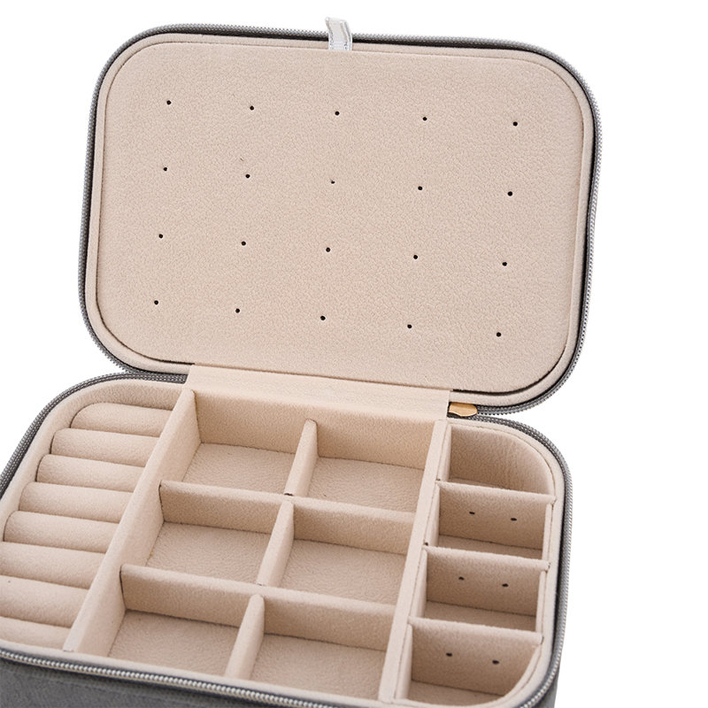Jewellery Box + Dividers, Grey