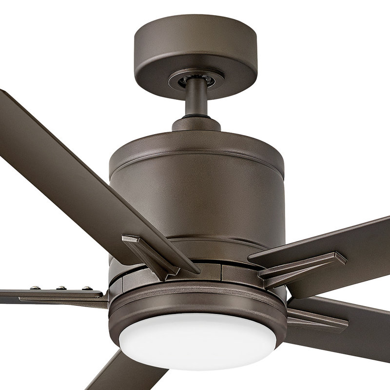 Ventilateur de plafond à DEL Hinkley Vail, Bronze mat métallique, Bronze