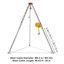 Ensemble de trépied pour espace confiné, trépied pour espace confiné de 7 pi et câble de 98 pi, trépied de secours pour espace confiné 32,8 pi, treuil 1800 lb, harnais, sac de rangement