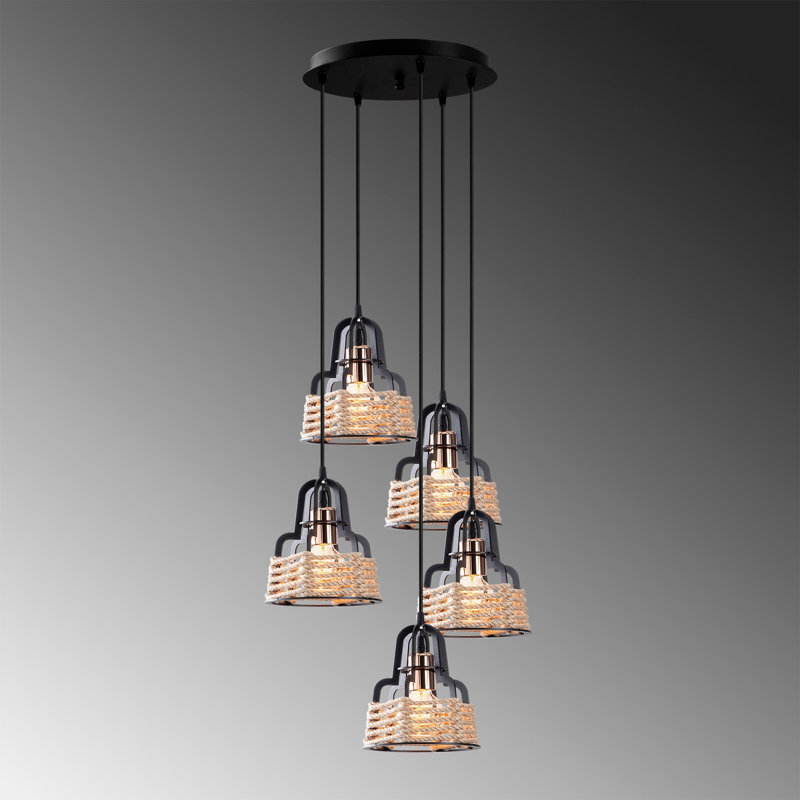Luminaire suspendu géométrique à 5 lumières Hatherleigh