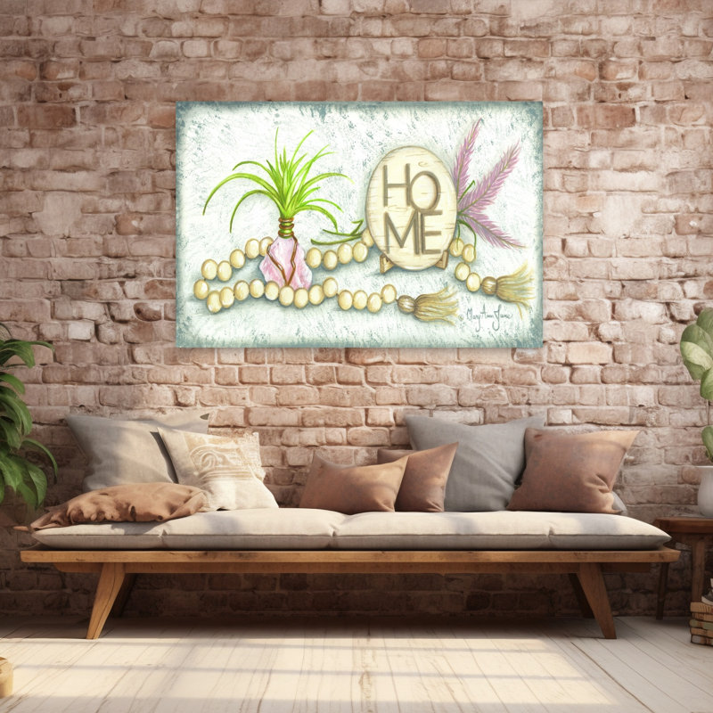 Beaded Gem, art abstrait de cactus, paysage, H 40 po x l 60 po