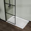 Pièce pour porte à moustiquaire avec porte de douche de 34 po Goodyo, noir, style 3 panneaux