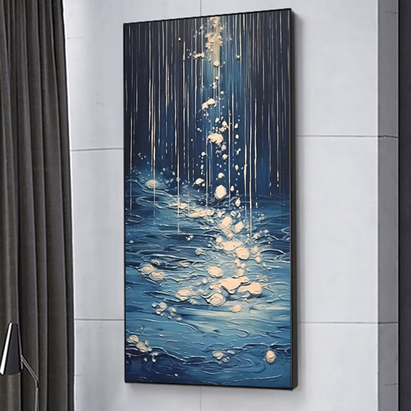 Pluie nocturne, Cadre simple noir