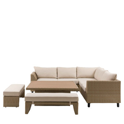8 - Person Premium All-Weather Wicker Patio Dining Set with Square Table