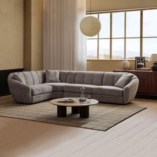 Modern Chenille L-Shaped Sectional Sofa