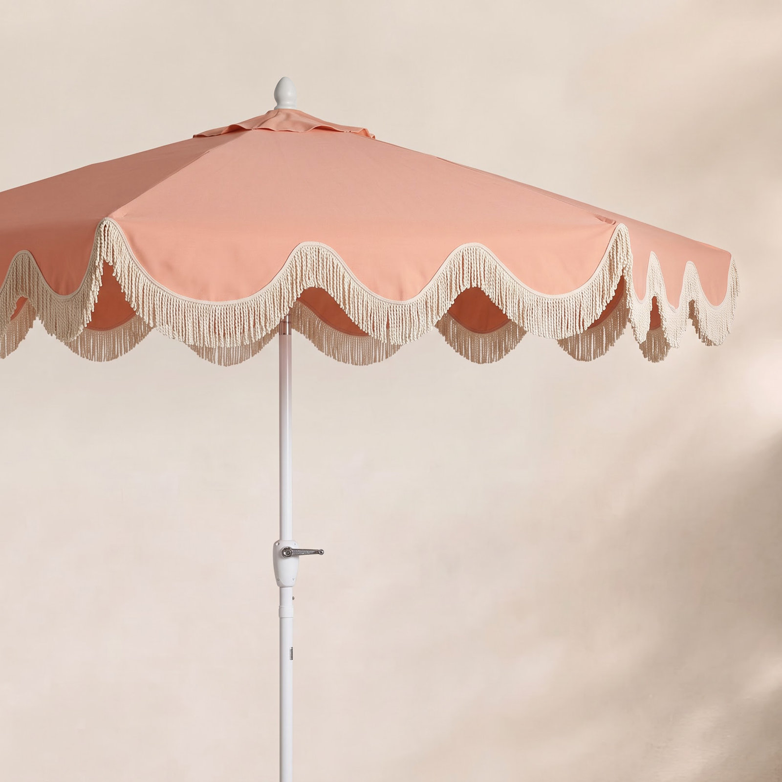 Teretha 9' Market Umbrella, Coral Pink, White