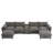 Modular Sectional Sofa with Movable Storage Ottoman and Console-1893224625