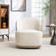 Fauteuil demi-tonneau pivotant en velours Stith-95119116