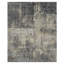 Tapis oriental 8 pi 1 po x 10 pi blanc avec huître grise, écorce d'arbre et fossile, noué à la main, 100% laine naturelle non teinte
