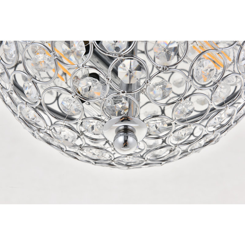 Plafonnier encastré Stoltenberg, Chrome / transparent, 2, H 5,6 po x l 10 po x P 10 po