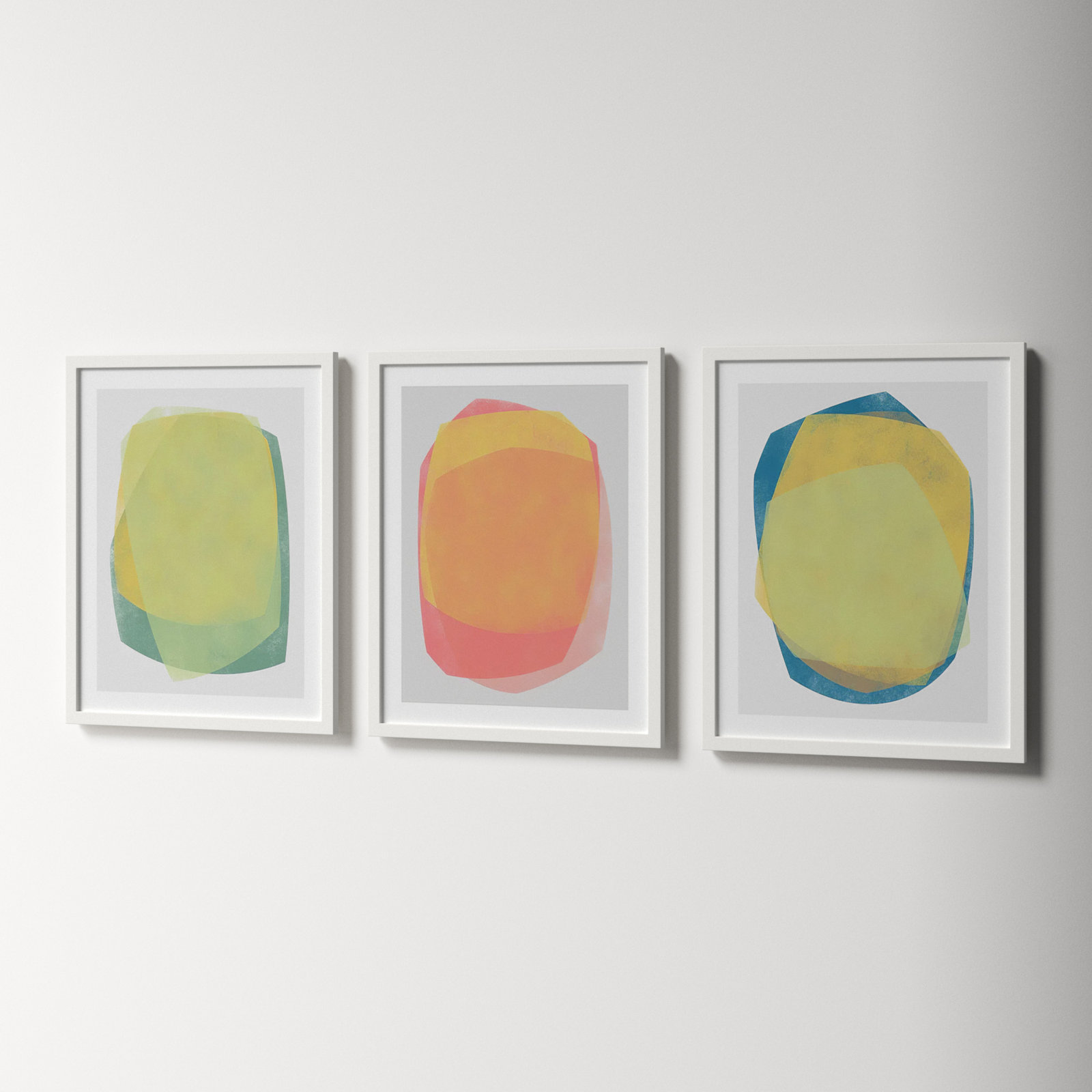 Eclipse 1-3 by Jacques Pilon, White, 38" H x 90" W