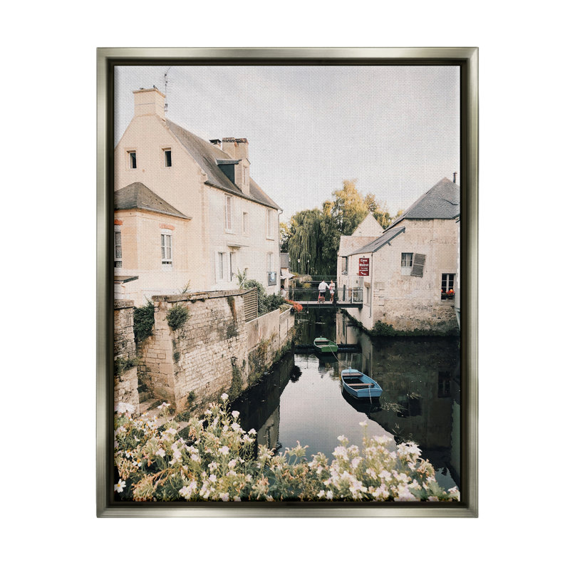 Art mural sur toile flottant Wildon Home® Village Canal River par Krista Broadway, H 31 po x l 25 po x P 1,7 po