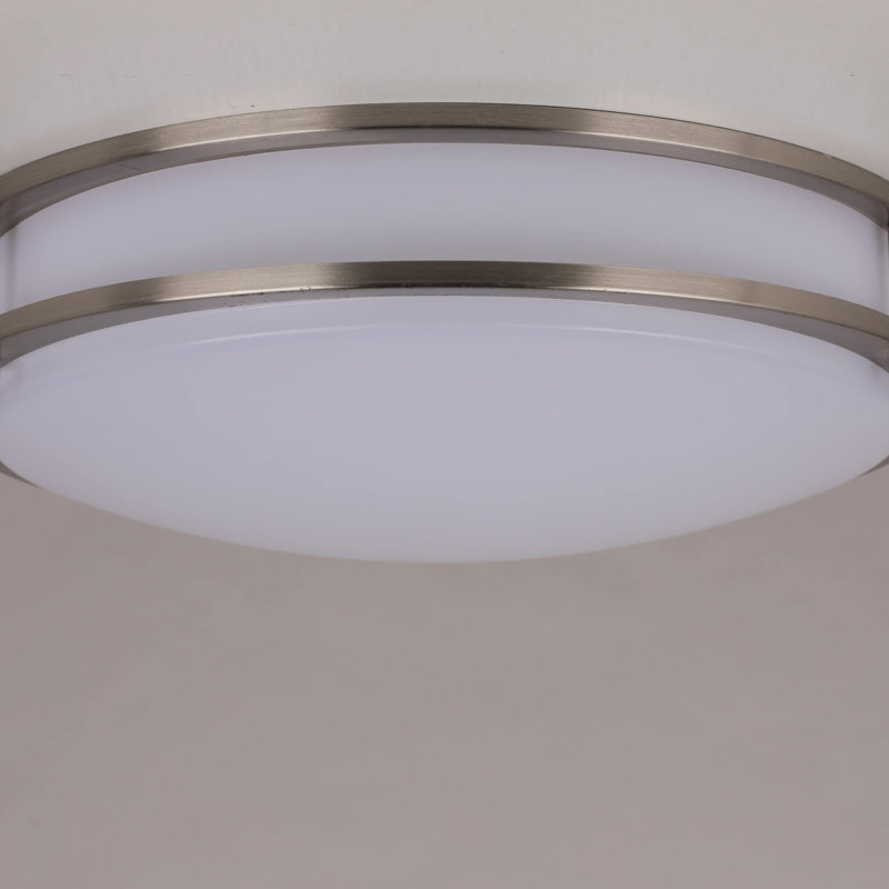 14.5 Inch Ripon LED Indoor Ceiling Light, Dimmable, Satin Nickel