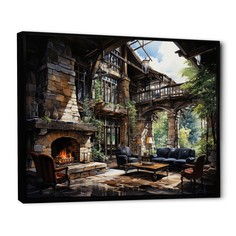 Hotels Lodges Serenity Retreat IV - Architecture Wall Art Prints, H 12 po x l 20 po x P 1 po, Cadre flottant noir