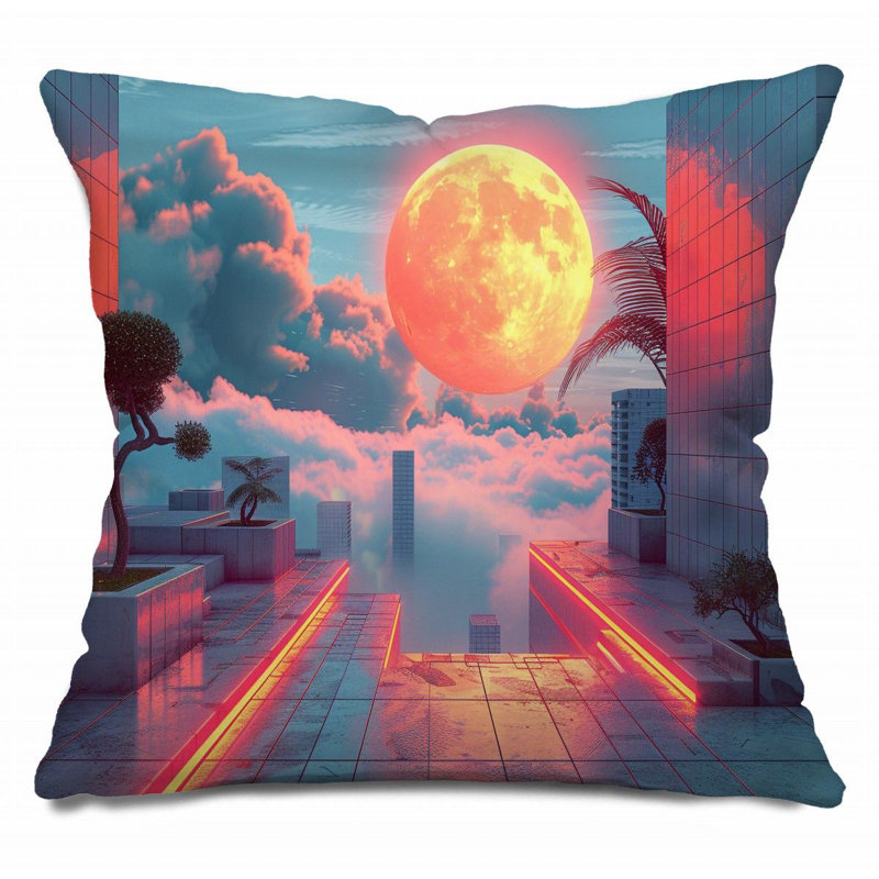  Reversible Throw Pillow, 16"H x 16"W