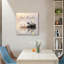 Lotus et papillon zen, art mural encastré en bois 16 x 16 po