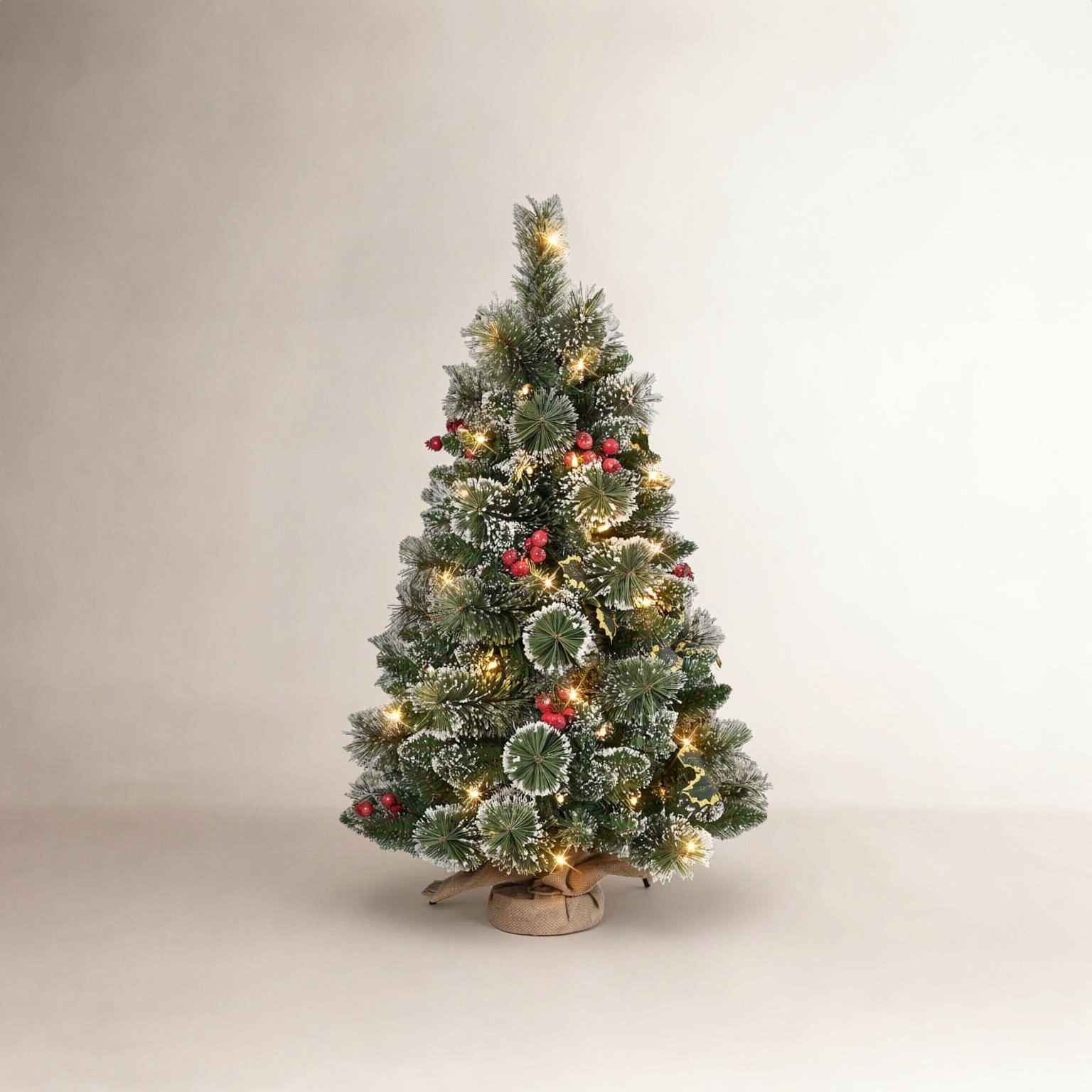 3' Pre-Lit Pine Christmas Tree