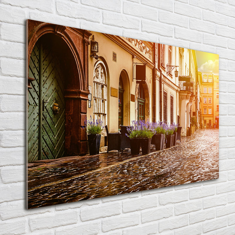Glass Print Wall Art 100X70cm Image Printed On Glass Decorative Wall Picture Behind Toughened / Tempered Safety Real Glass For Kitchen & Living Room Theme:Cracow, Poland