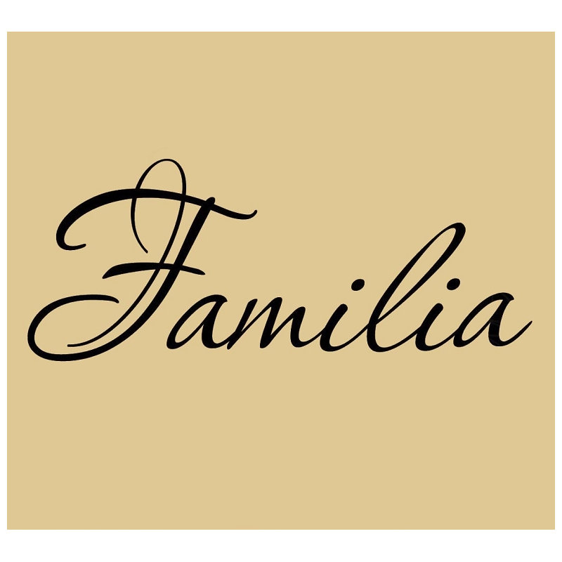 Décalcomanie murale famille espagnol familia, 8 x 22