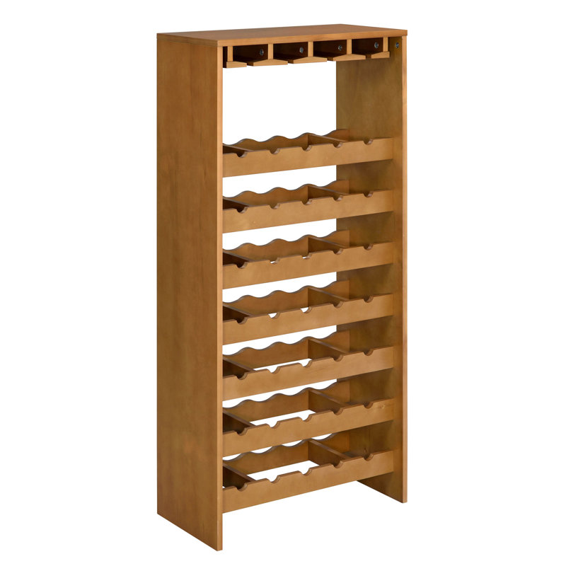 Oak 7-tier Wine Rack, 48.5" H x 23.6" W x 12.4" D