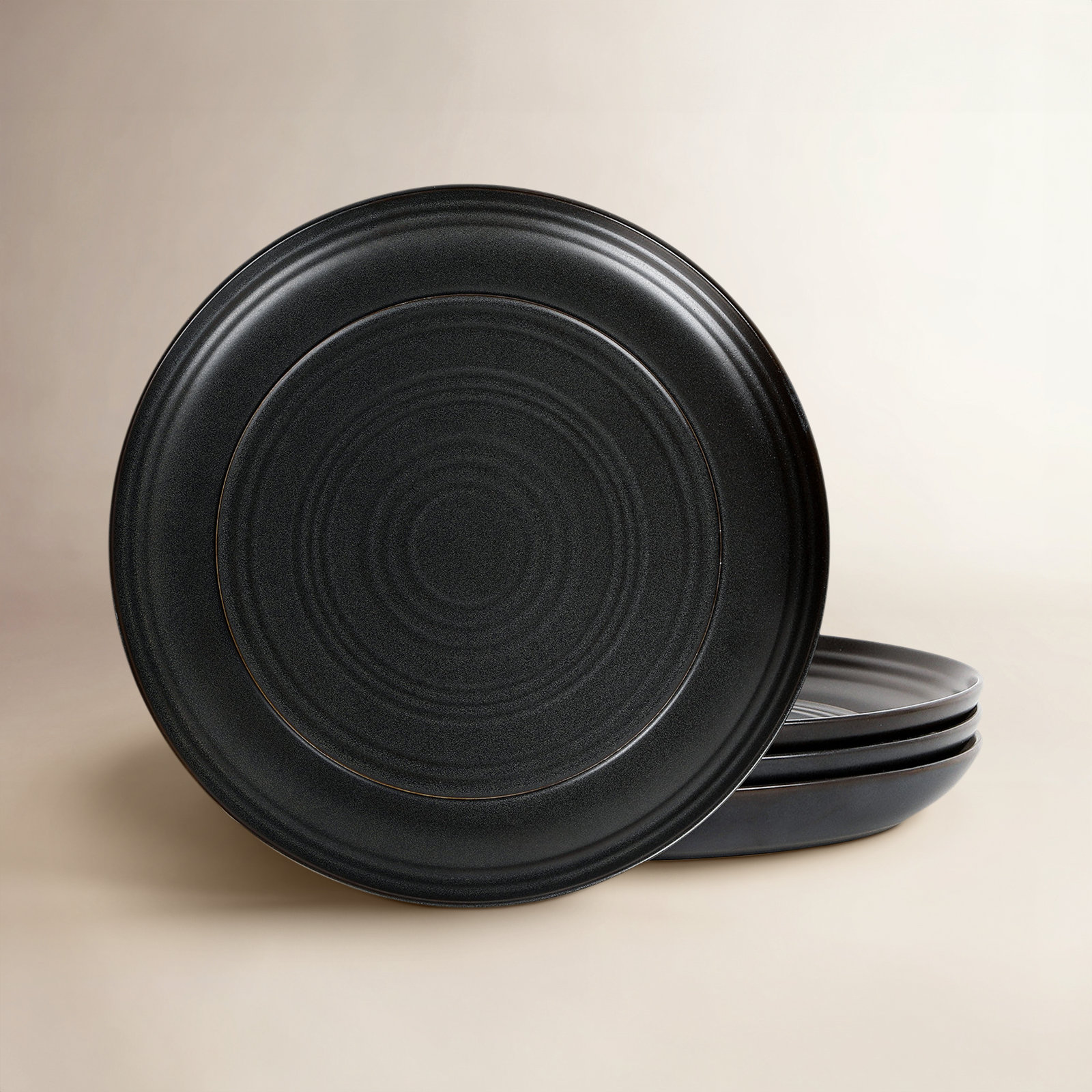 Elio 11" Dinner Plate, Black