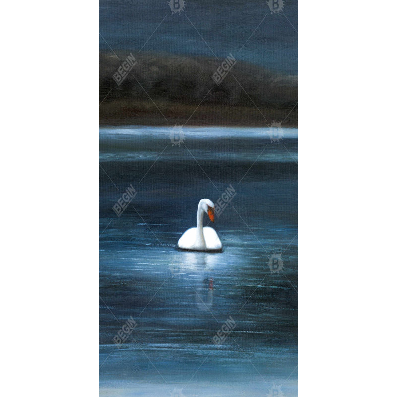 Beautiful swan - 15.75"x31.50" Desk mat