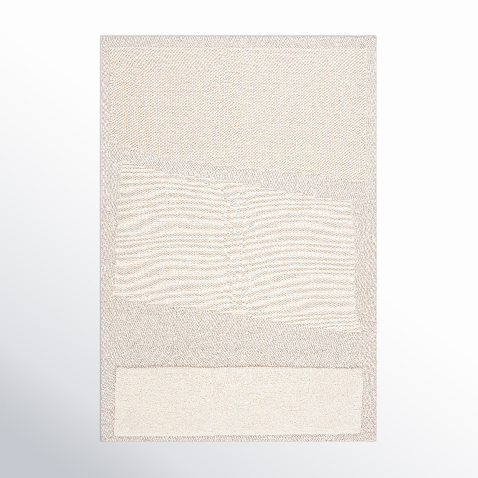 Mullen Wool Ivory Rug, Rectangle 8' x 10'