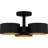 Kess 3-Light Matte Black Semi-Flush Mount