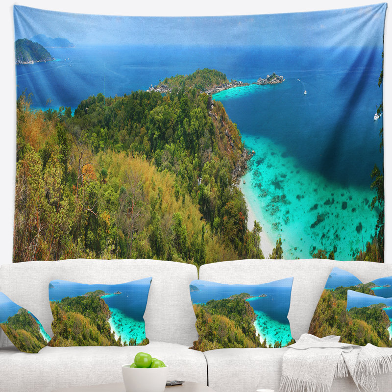Tapisserie paysage marin, îles Similan, Paradise Bay, H 78 po x l 92 po