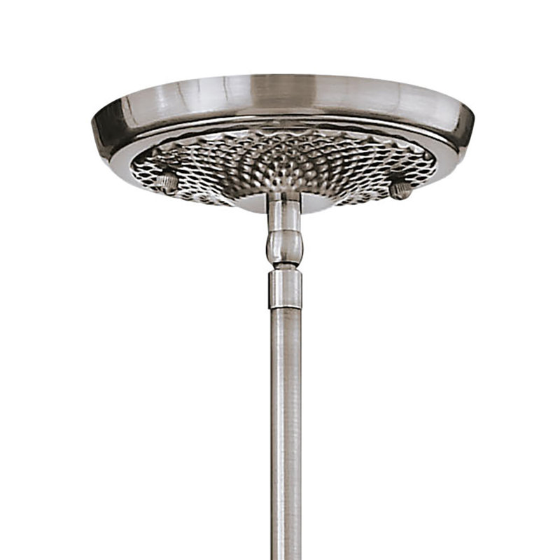 Luminaire suspendu géométrique 1 lumière Skelmersdale, Nickel antique poli