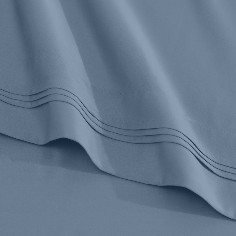 Certified Egyptian Cotton Deep Pocket Solid Luxury 1500 Thread Count Sheet Set, California King Sheet Set, Medium Blue