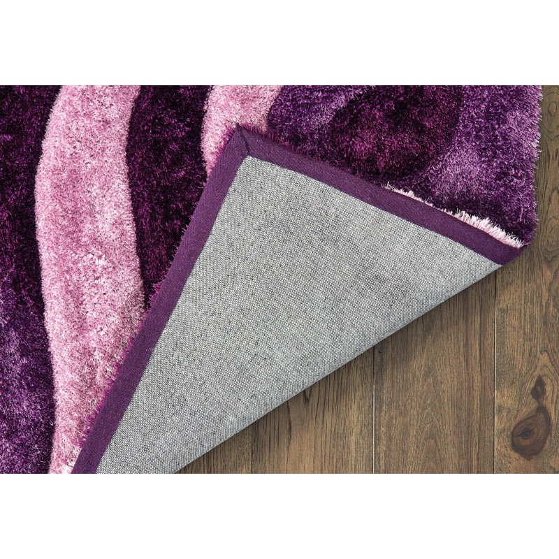Wrought Studio Fitts Abstract Shag Violet/Purple Area Rug & Reviews ...