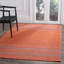 Tapis orange / rouge en coton tissé à plat Bokara Hills-21204815