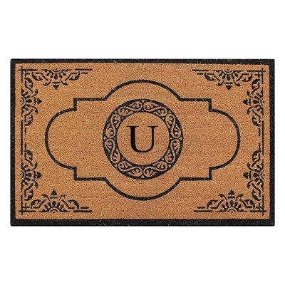 Stephengould Monogrammed Coir Doormat 30"x48" - Anti-shed Treated Large Front Door Mat