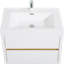 Ensemble de meuble-lavabo flottant mural blanc brillant