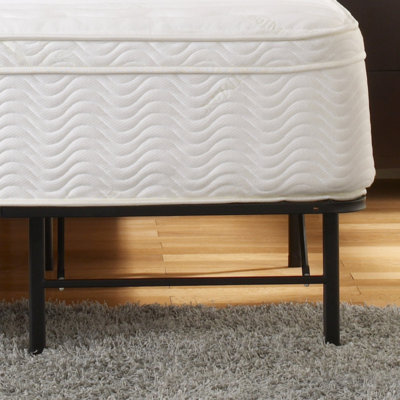 Twin Upholstered Metal Captain's Bed Frame with Storage Drawer