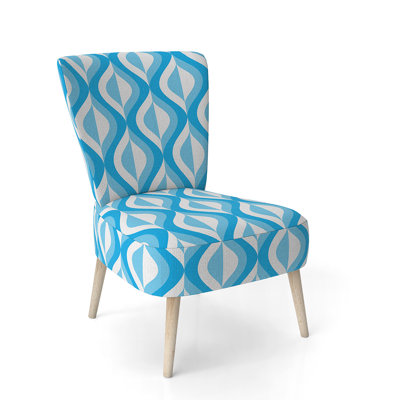 Chaise d'appoint rembourrée Mid-Century