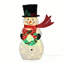 Bonhomme de neige lumineux de Noël de 83,5 cm avec couronne et 80 DEL