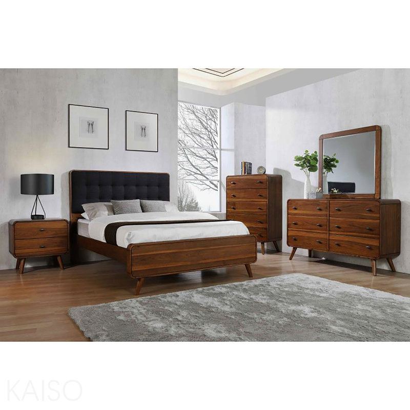 Dark Walnut 2-Drawer Nightstand