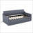 Twin Size Pine Wood Daybed with Trundle &amp; USB Charging Gray Upholstered for Guest Room