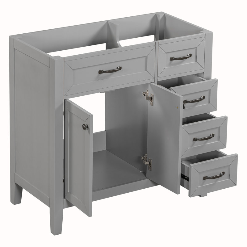 Base de meuble-lavabo simple 36 po seulement, Gris
