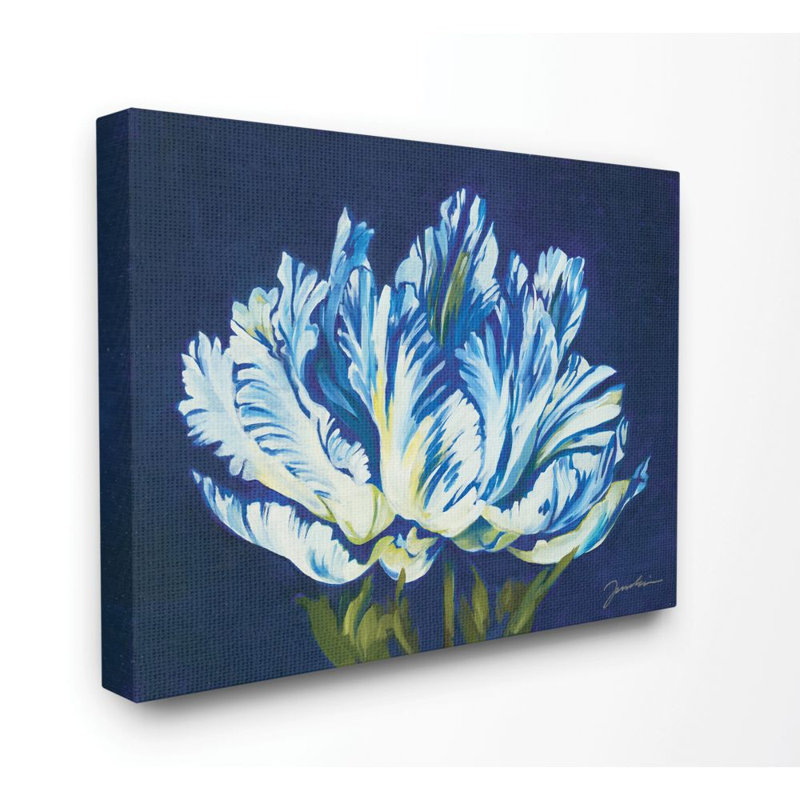 « fleur shape blue green », reproduction d’art, Toile tendue, H 24 po x l 30 po