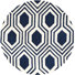 Bleu Foncé Et Ivoire