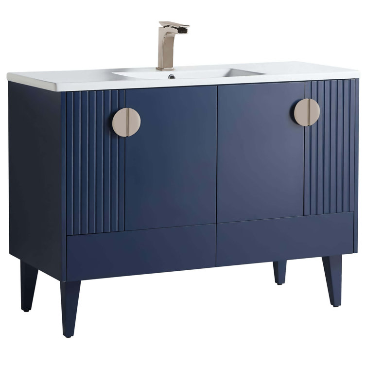 Saimah 48'' Single Bathroom Vanity with Ceramic Top