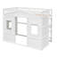 Lit mezzanine simple avec échelle - blanc-113955673-113955670
