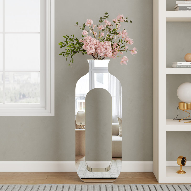 Gudrun 80cm Mirrored Glass Floor Vase Home Decor