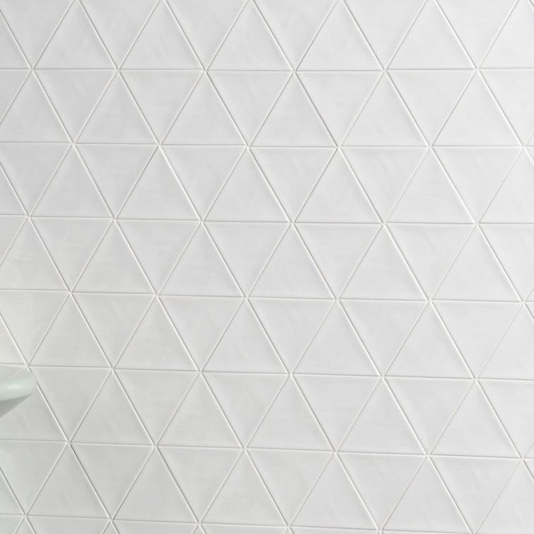 Bond Tile Thames Triangle White 5 in. x 4 in. Glazed Ceramic Wall Tile (30 Pieces 2.47 Sq. ft. / Box) Bond Tile Thames Triangle White 5 in. x 4 in. Glazed Ceramic Wall Tile (30 Pieces 2.47 Sq. ft. / Box)