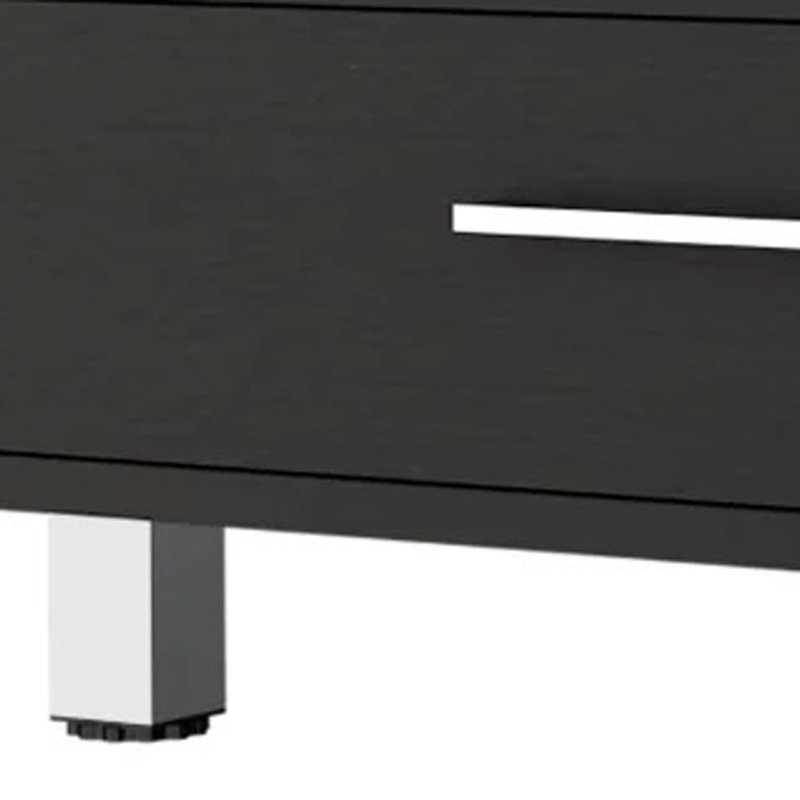 24" Kabul Coffee Table With Drawer, Black Wengue